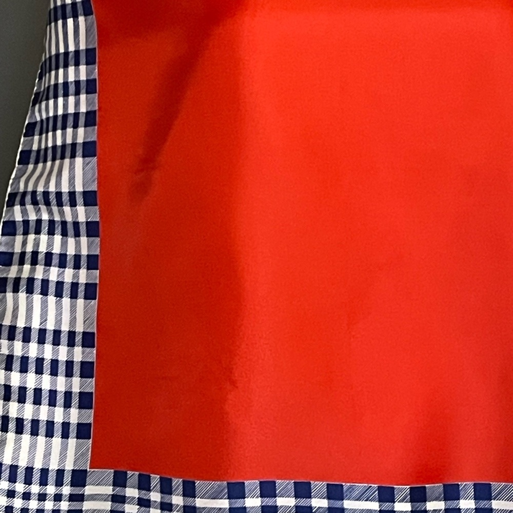 Super Cute Vintage Scarf Red Blue 23 In Sq Excellent Condition - Picture 6 of 7
